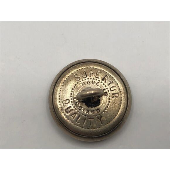 Rare Vintage England Silver Tone Uniform Cuff Button 5/8" - Set of 6 - Picture 4 of 5